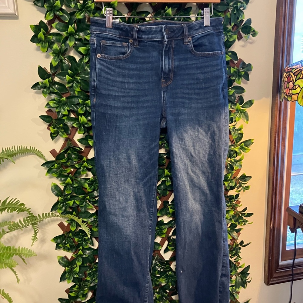 American Eagle Outfitters Dark Blue Straight Leg Jeans